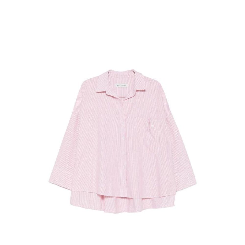 White Sand Women Striped Cotton Shirt
